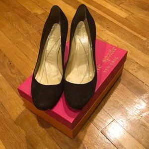 KATE SPADE BROWN SUEDE KARINA HEELS -SIZE 10M